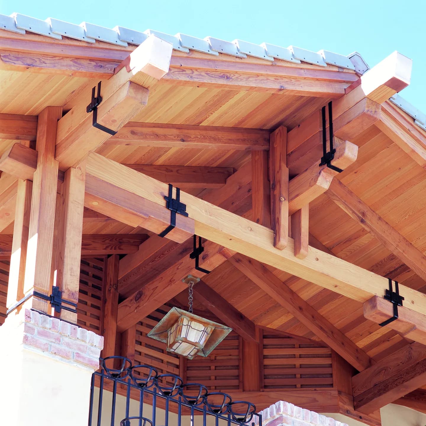 Exposed heavy-timber structure fabricated and installed by Stauffer & Sons