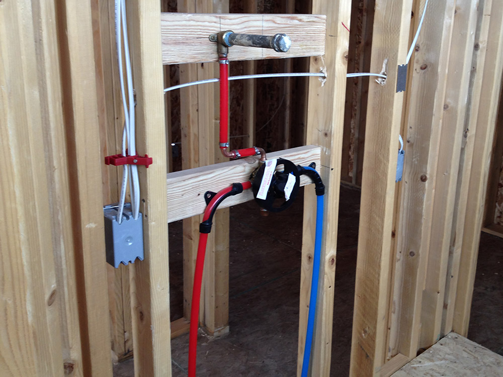 Ask The Builder What Are Red Blue Pipes In My House Stauffer Sons Construction - Pex Plumbing Under Bathroom Sink